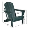 FONTOI Folding Adirondack Chair with Relaxing Stackable Arm Rest Ergonomic HDPE for All-Weather, 34.25*34.5*29.5 - 2 of 4