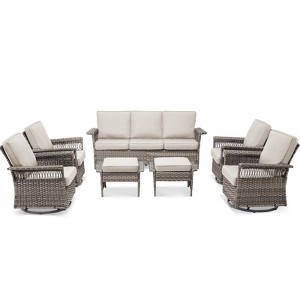 Buenhomino Outdoor Patio All-Weather Wicker Furniture Set - 1 of 4