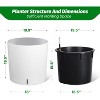 19.5 Inch Tall Round Planters Set of 2 Indoor Outdoor Self Watering Pots with Drainage Holes Water Level Monitor for Patio Garden or Balcony - 2 of 4