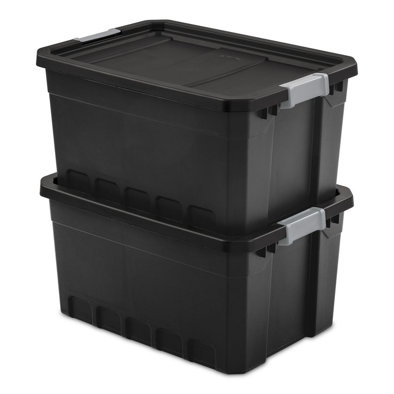 Sterilite Storage System Solution with 19 Gallon Heavy Duty Stackable Storage Box Container Totes with Grey Latching Lid for Home Organization, 4 of 7