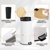8 Gallon Step Trash Can with Soft-Close Bamboo Lid, Stainless Steel Garbage Can with Inner Bucket - 4 of 4