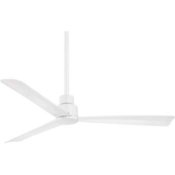 52" Minka Aire Modern Outdoor Ceiling Fan with Remote Control Flat White Wet Rated for Patio Exterior House Porch Gazebo Garage