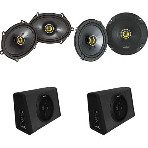 Kicker (2) 11PT250 Powered Truck Enclosure & 46CSC654 6.5", 46CSC684 6x8"  Bundle - 1 of 4