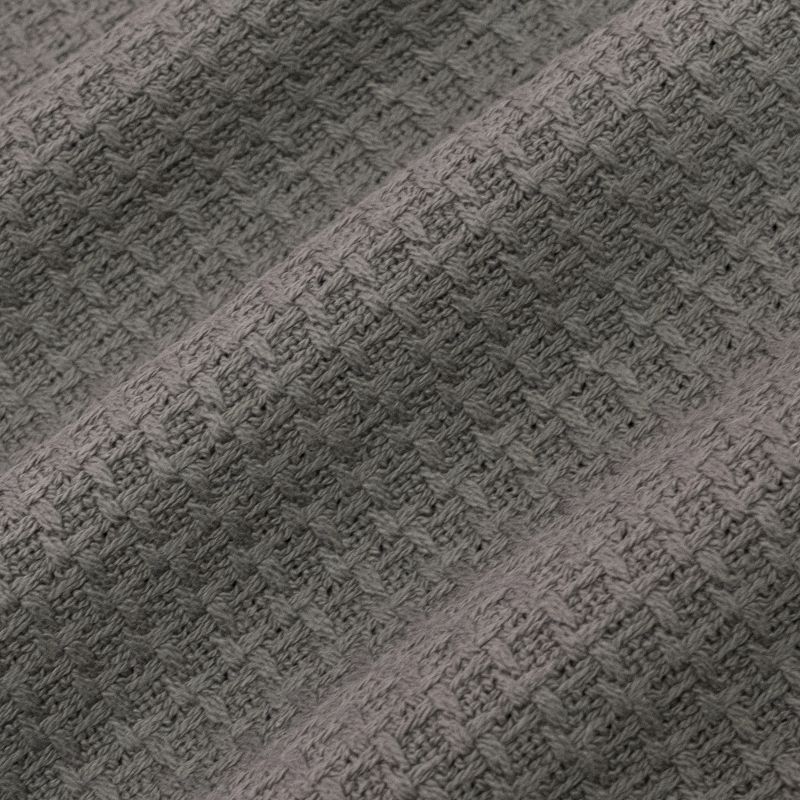 100% Cotton Blanket, Grand Luxury Breathable Houndstooth Woven Design by Sweet Home Collection™, 3 of 4
