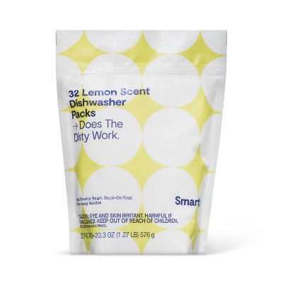 Lemon Scent Dishwasher Packs - 32ct - Smartly™