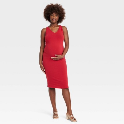 Image of Bodycon Maternity Dress - Isabel Maternity by Ingrid & Isabel™ Red S