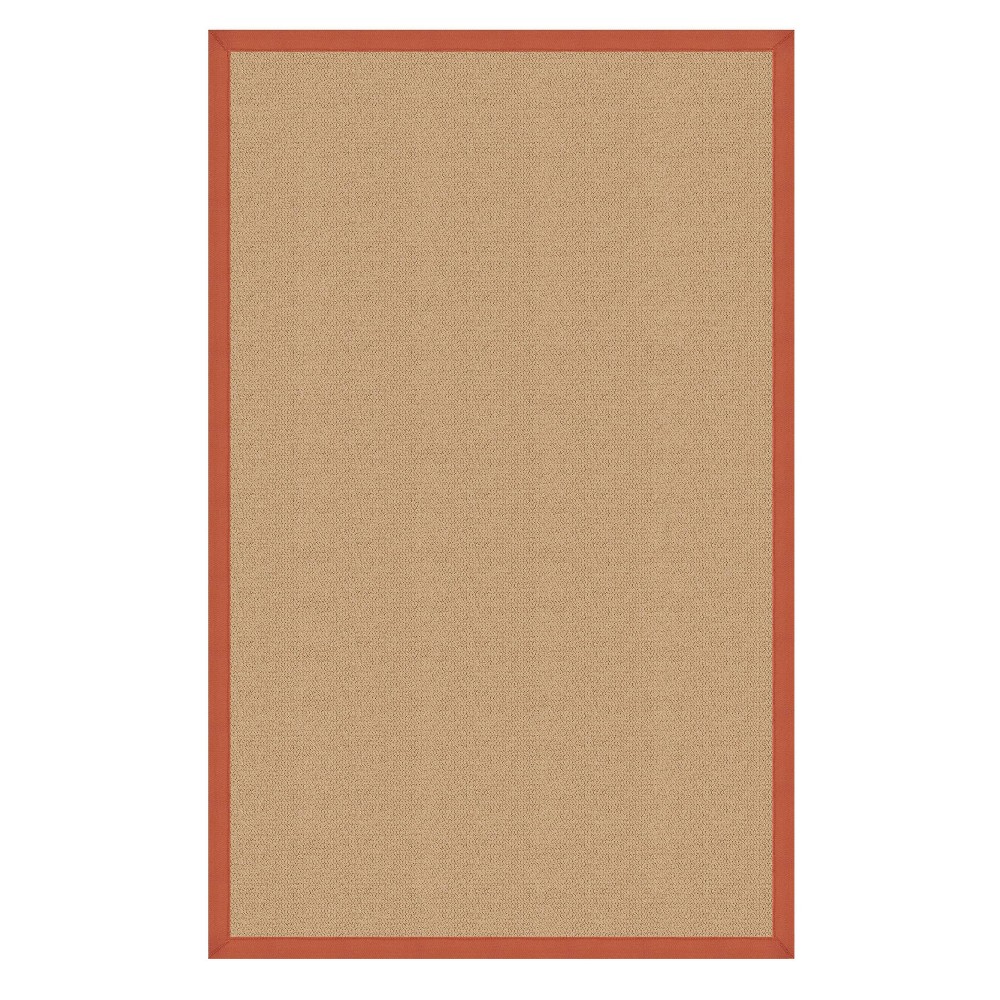 9'10inx13' Athena Sisal Wool Area Rug Orange - Linon