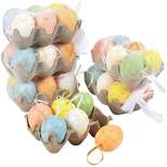 Juvale 36 Pack Metallic Gold Easter Egg Hanging Ornaments for Crafting Spring Décor, 3x1.75x1.75 in