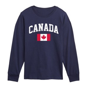 Boys' - Instant Message - Canada Flag Long Sleeve Graphic T-Shirt - 1 of 4