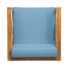 Christopher Knight Home Brava Outdoor Acacia Wood Club Chairs with Water Resistant Cushions (Set of 2) - 4 of 4