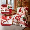 Red Snowflake Blanket Christmas Throw Blanket Winter Holiday Bed Blanket Super Soft Flannel Fleece Blanket (Copy) - 4 of 4
