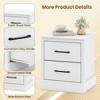 Resenkos Compact Wooden Nightstand - Multiple Storage Drawers, Space-Saving Bedside Table Perfect for Small Bedrooms, White - 2 of 4