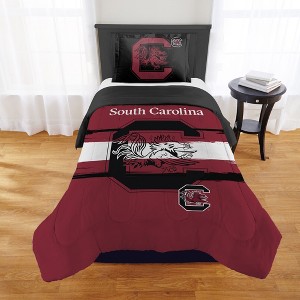 Sweet Home Collection NCAA South Carolina Gamecocks Comforter & Pillow Sham Set - 1 of 3