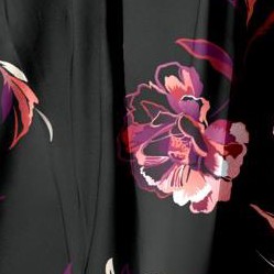 black open floral
