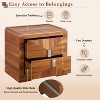 KWPZQEB Mid-Century Nightstand, Modern Bedside Table with 2 Drawers, Wooden Diamond Shaped End Table for Bedroom, Living Room - 4 of 4