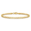 Black Bow Jewelry 10k Yellow Gold 3mm Solid Concave Anchor Chain Bracelet - 2 of 4