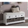NicBex Modern 44" Storage Bench with 3 Drawers and 3 Baskets for Entryway and Living Room - 3 of 4