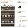 Shoe Cabinet with 3 Flip Drawers, Wooden Shoe Organizer with Adjustable Shelf - 2 of 4
