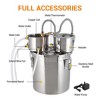 3 Gal Still, Double Cooled Alcohol Still, Home Commercial Style Brewing Kit, 3 Stainless Steel Barrels, With Built-In Thermometer and Water Pump - 2 of 4