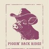 Cowboy Pig "Piggin' Back Rides" Adult Crew Neck Short Sleeve Tee - 2 of 2