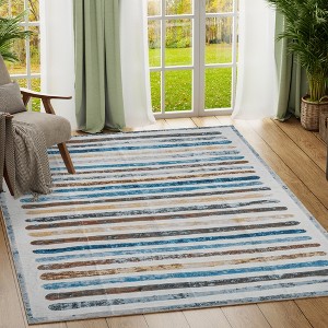 Maxax Non-Slip Machine Washable Colorful Modern Area Rug For Living Room, Hallway Runner, Entryway Rug - 1 of 4