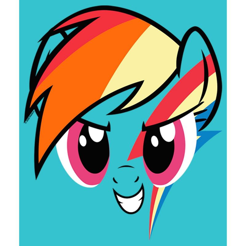 Girl's My Little Pony Rainbow Dash Face T-Shirt, 2 of 5