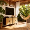 ORRD Bohemian Sideboard with Rattan Doors - 31.5" Buffet Cabinet for Living Room, Entryway & Coffee Bar Storage - 2 of 4