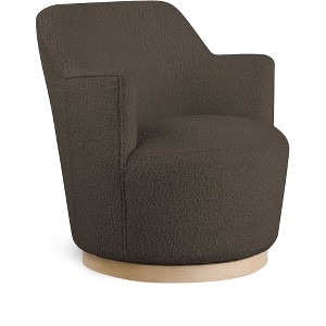 Meridian Furniture,Clarita Chenille Fabric Swivel Accent Chair - 1 of 4