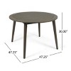 Acacia Wood Outdoor Dining Table, Round Farmhouse Patio Dining Table for Garden, Backyard, Deck or Porch-Maison Boucle - 3 of 4