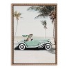 Kate & Laurel All Things Decor 18"x24" Sylvie Beaded Leopard in Car Beach Palms Framed Canvas by July Art Prints Gold - 2 of 4