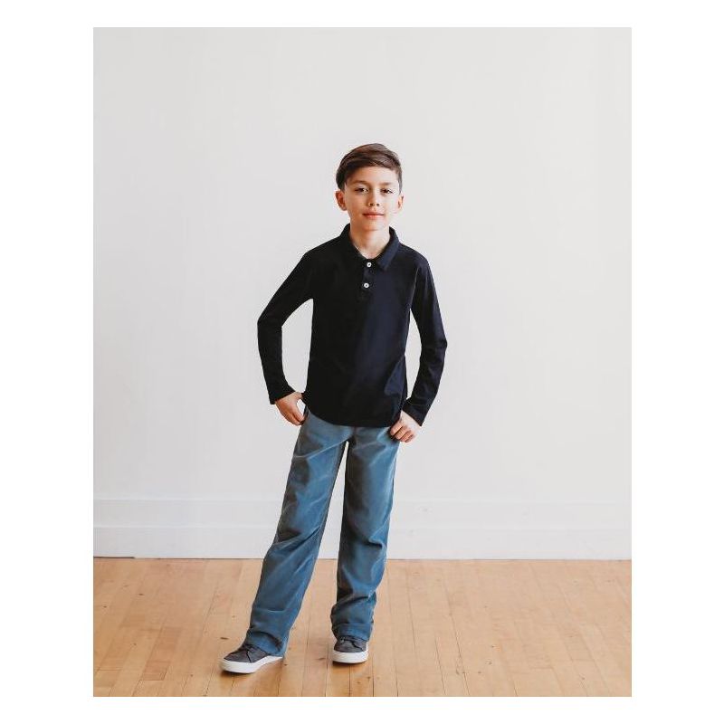 City Threads USA-Made Boys Soft Stretch Cord Pants With Knee Articulation - Contrast Stitch, 2 of 6