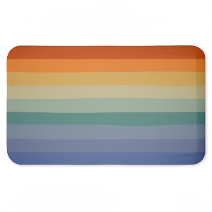 Stupell Industries Rainbow Stripes Gradient Printed Anti-Fatigue Floor Mat, design by Darlene Seale, 30"x18" - 1 of 4