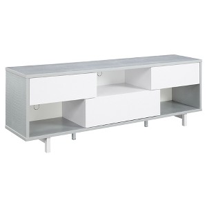 Breighton Home Newport Ventura TV Stand for TVs up to 60" Gray Faux Croc/White - 1 of 4