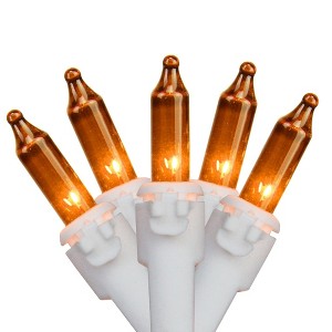 Northlight 35ct Mini String Lights Orange - 7' White Wire - 1 of 3