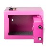 Fleming Supply Digital Security Safe Box for Valuables - Steel Lock Box With Electronic Keypad, Pink - 4 of 4