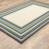 Cozumel Border Patio Rug Ivory/Blue - 4 of 4