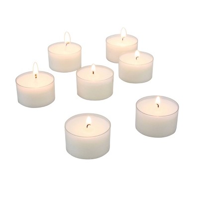 Sustainable Palm Wax White Tealight Candles, 96 Pack
