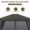 10' x 12' Hardtop Gazebo with Curtains and Netting, Gazebo Canopy with Aluminum Frame and Hooks - 4 of 4