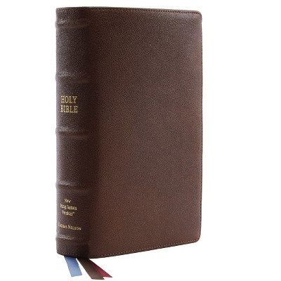 Nkjv, Single-column Reference Bible, Premium Goatskin Leather, Brown ...