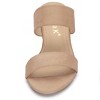 Allegra K Women's Back to College Faux Suede Dual Straps Block Heel Slide Sandals - 2 of 4