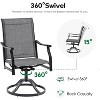 Outdoor Dining Chairs Set of 2, 360°Swivel Patio Dining Chair with Textilene Fabric, Outdoor Metal Armchair All Weather Resistant - 3 of 4