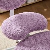 TopComfy Accent Chairs Artificial rabbit hair Meditation Chair Plus Cross Legged Chair with Wheels ADHD Chair for Bedroom, Purple, 36.2"*27.9"*41.3" - 4 of 4
