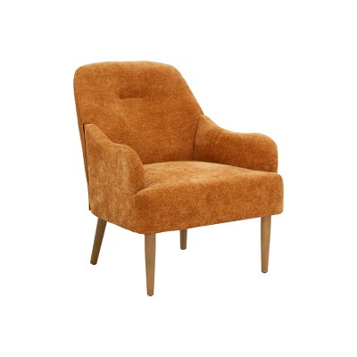 GDFStudio Modern Chenille Accent Chair with Wood Legs