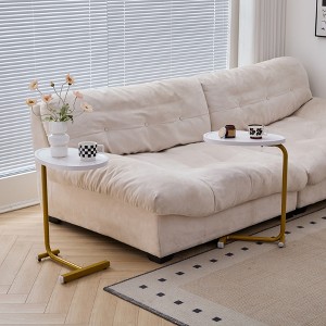 CAVINAS C Shaped End Table for Couch, Modern Coffee Table Small Side Table for Bederoom and Living Room, Space Saving - 1 of 4