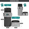 PetAmi Travel Dog Food Bag, Pet Cat Collapsible Bowls Set, Portable Foldable Waterproof Lining - 3 of 4