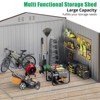 TROPOW 10x12 FT Outdoor Storage Shed, Metal Garden Shed with Lockable Door, and Sloped Roof, Utility Metal Tool Storage Sheds for Backyard - 3 of 4