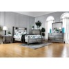 Vynxaria 1pc Transitional Gray Nightstand, Solid Wood/Wood Veneers, Hidden Drawer + Felt-Lined Top Drawer, Nickel Knobs/Silver Handles - 4 of 4