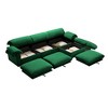 Modern Velvet L-Shaped Sectional Sofa with Storage Seats and Ottoman, 3-Seater with Reversible Ottoman, Plush Armrest Couch for Living Room - 2 of 4
