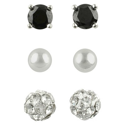 black stud earring set