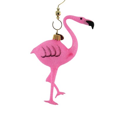 Blu Bom 6.0" Hot Pink Flamingo Ornament Beach Sun Florida Bird One Leg  -  Tree Ornaments